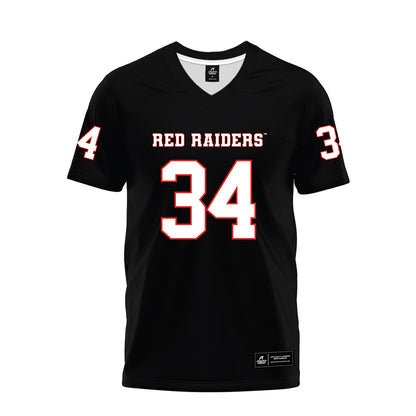 Texas Tech - NCAA Football : Trent Low - Black Premium Football Jersey-0