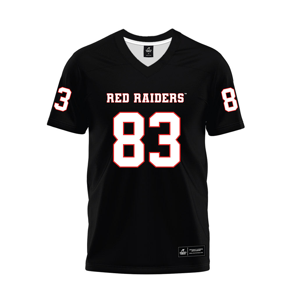 Texas Tech - NCAA Football : Jack Esparza - Black Premium Football Jersey-0