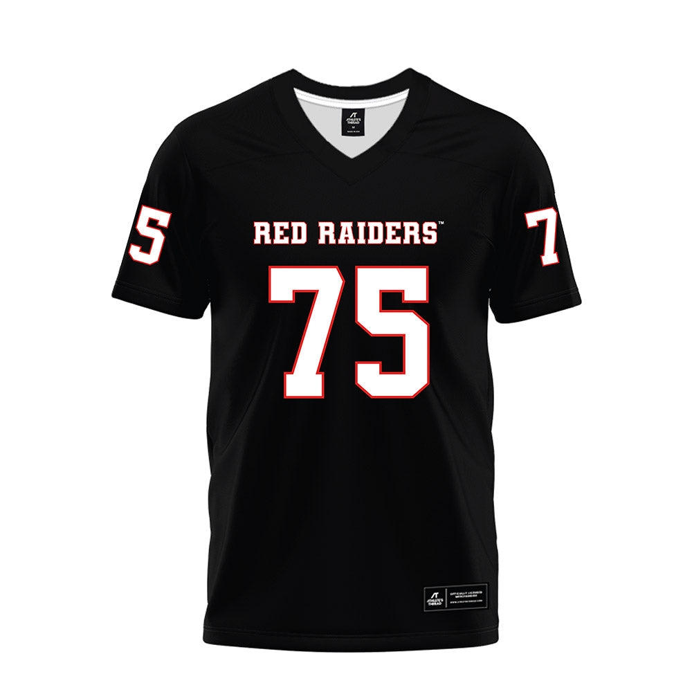 Texas Tech - NCAA Football : Garin Maley - Black Premium Football Jersey-0