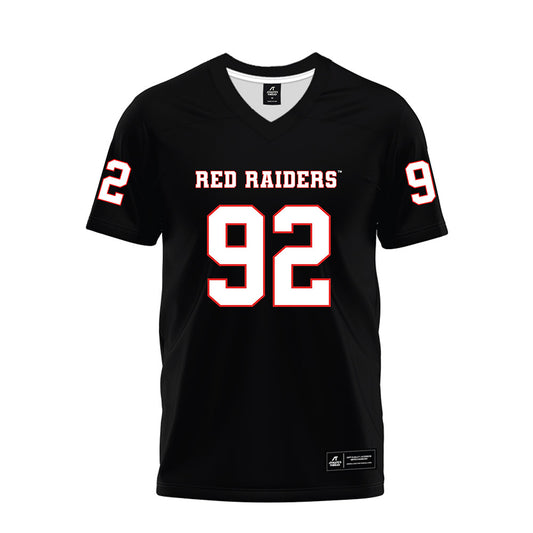 Texas Tech - NCAA Football : Kasen Long - Black Premium Football Jersey-0