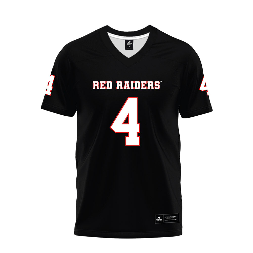 Texas Tech - NCAA Football : Tyrone West - Black Premium Football Jersey-0