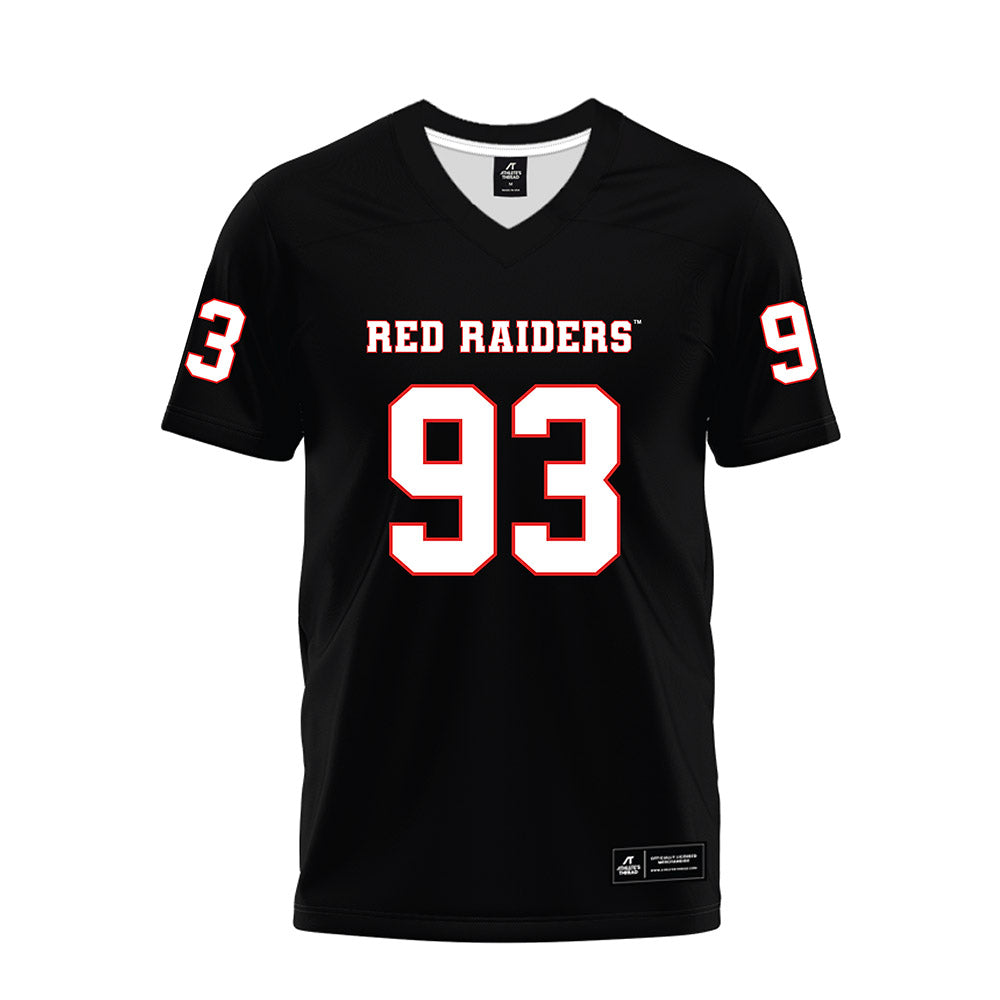 Texas Tech - NCAA Football : Dylan Singleton - Black Premium Football Jersey-0