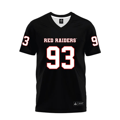 Texas Tech - NCAA Football : Dylan Singleton - Black Premium Football Jersey-0