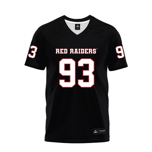 Texas Tech - NCAA Football : Dylan Singleton - Black Premium Football Jersey-0
