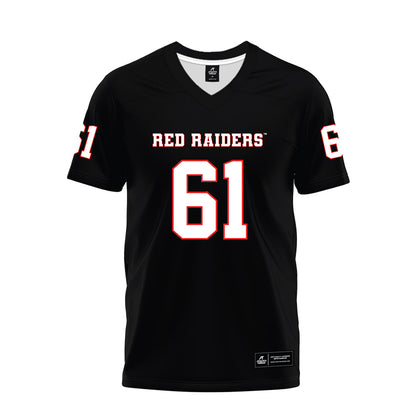 Texas Tech - NCAA Football : Connor Carty - Black Premium Football Jersey-0