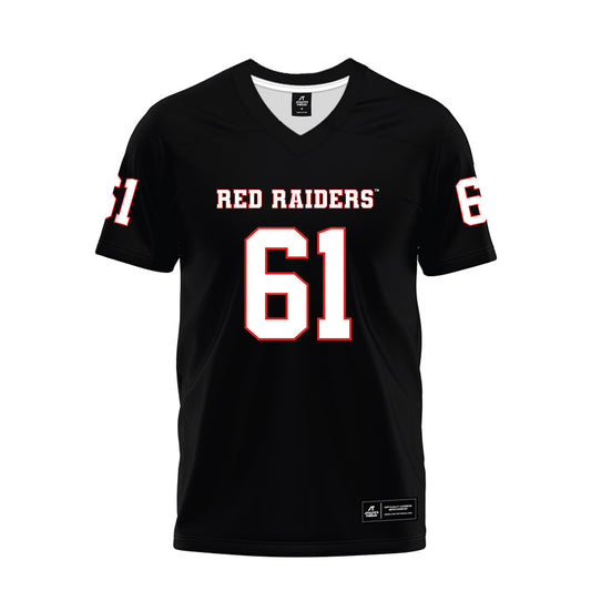 Texas Tech - NCAA Football : Connor Carty - Black Premium Football Jersey-0