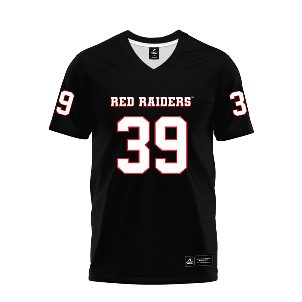 Texas Tech - NCAA Football : Luke Dillingham - Black Premium Football Jersey-0