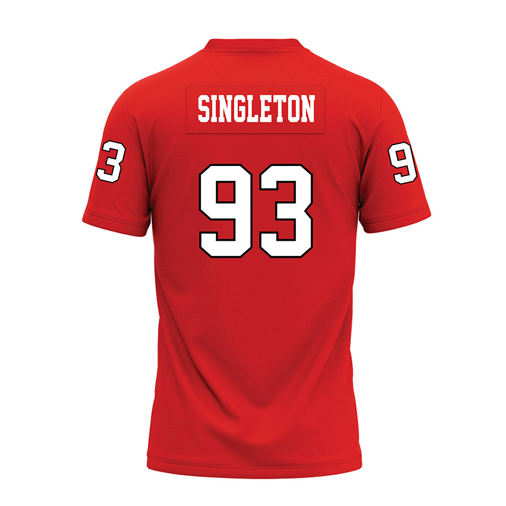 Texas Tech - NCAA Football : Dylan Singleton - Red Premium Football Jersey-1
