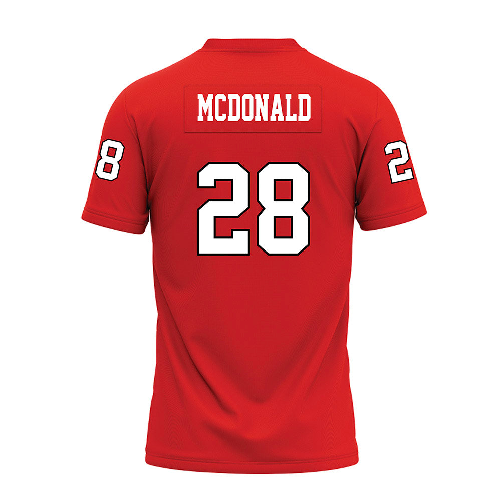 Texas Tech - NCAA Football : Bray Mcdonald - Red Premium Football Jersey-1