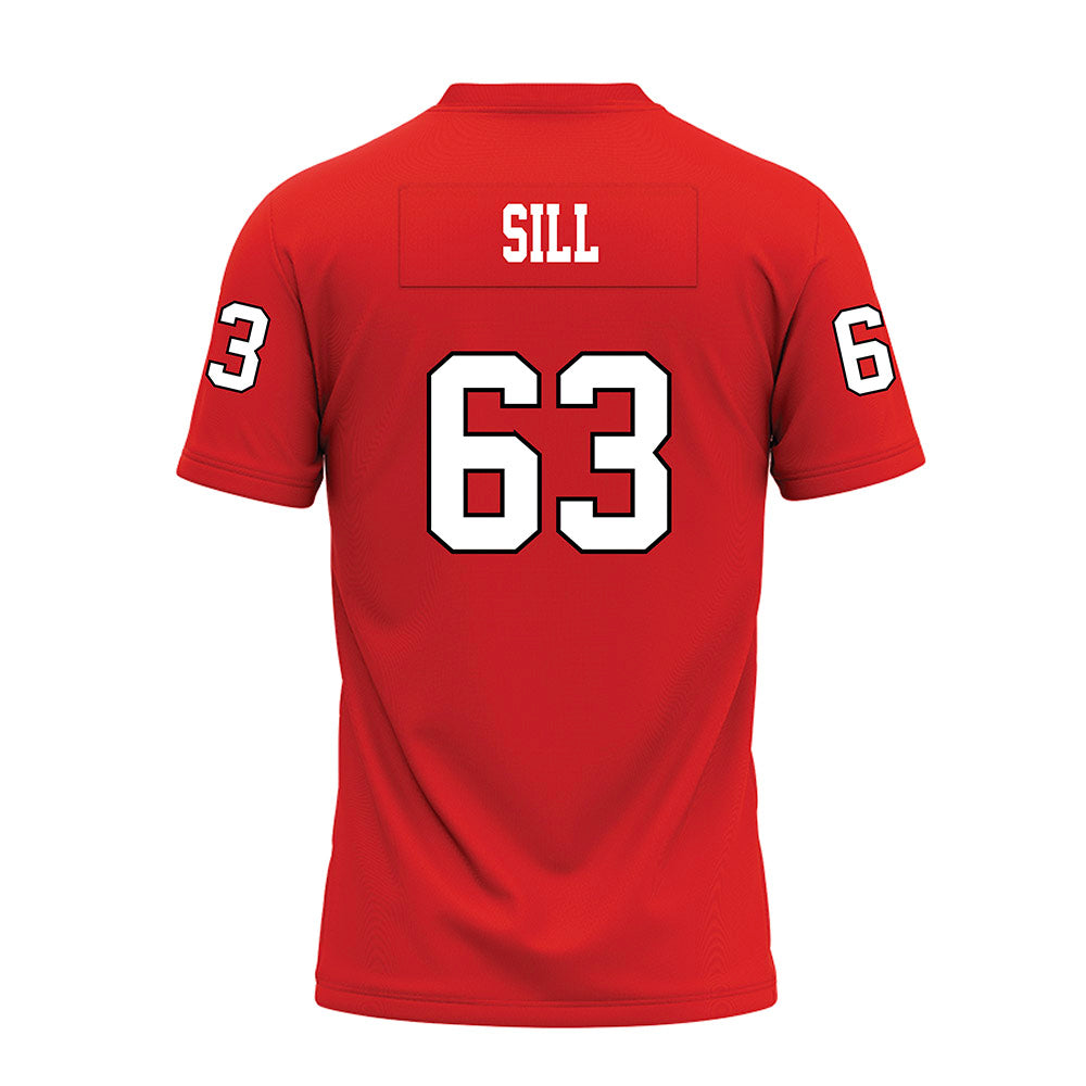 Texas Tech - NCAA Football : Daniel Sill - Red Premium Football Jersey-1