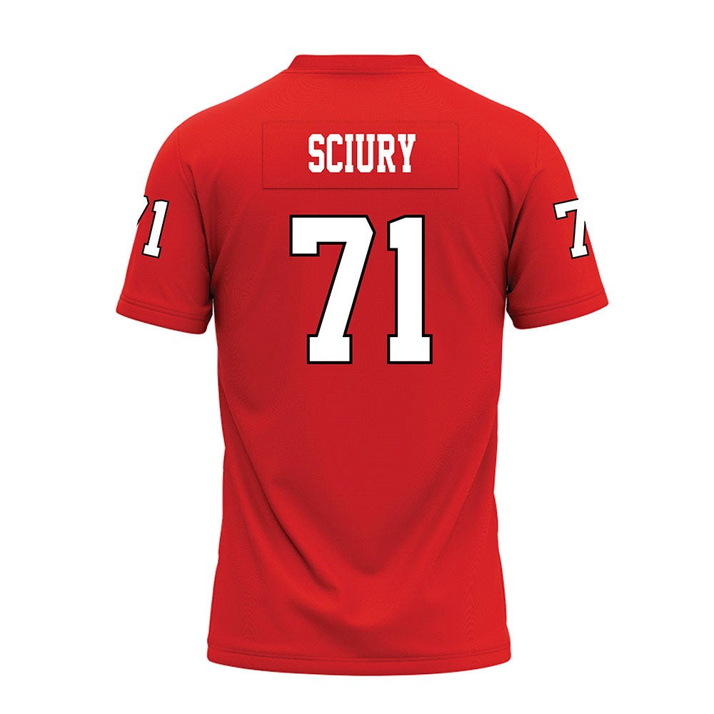 Texas Tech - NCAA Football : Vinny Sciury - Red Premium Football Jersey-1