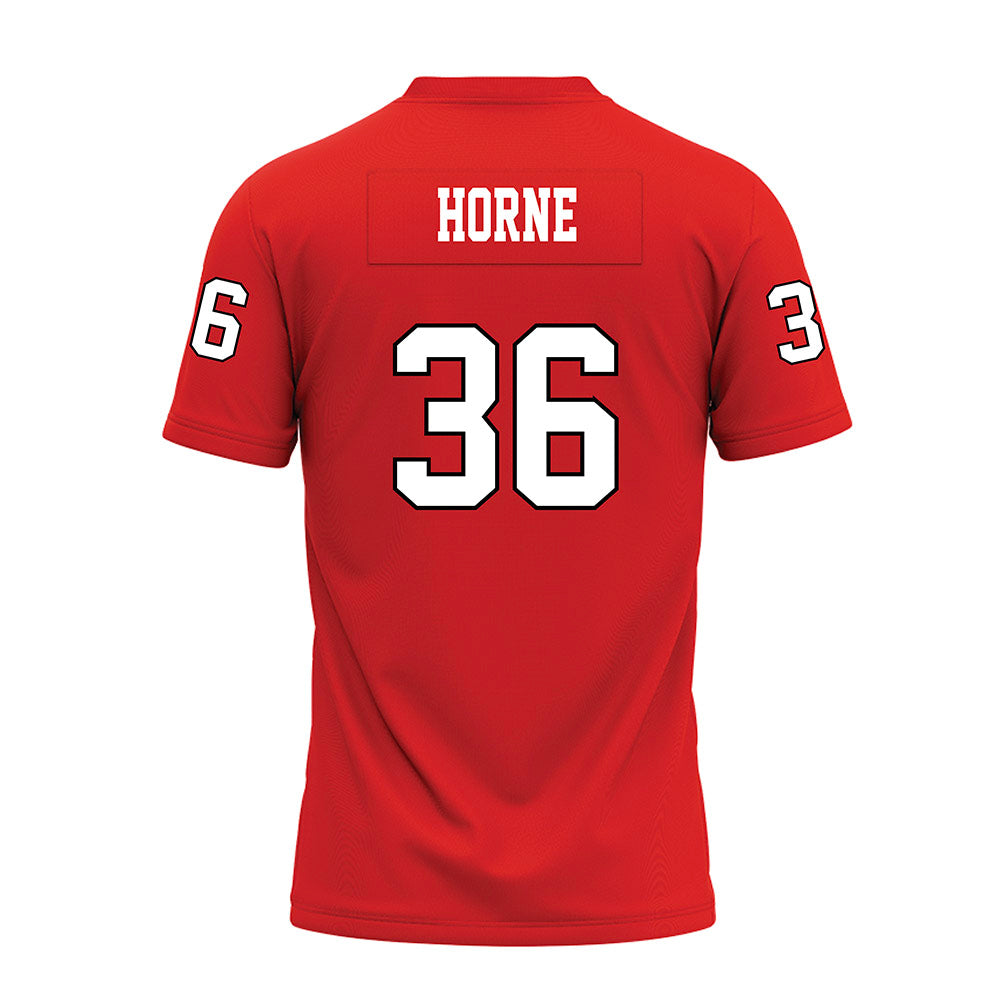 Texas Tech - NCAA Football : Justin Horne - Red Premium Football Jersey-1