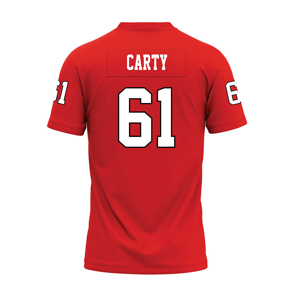 Texas Tech - NCAA Football : Connor Carty - Red Premium Football Jersey-1