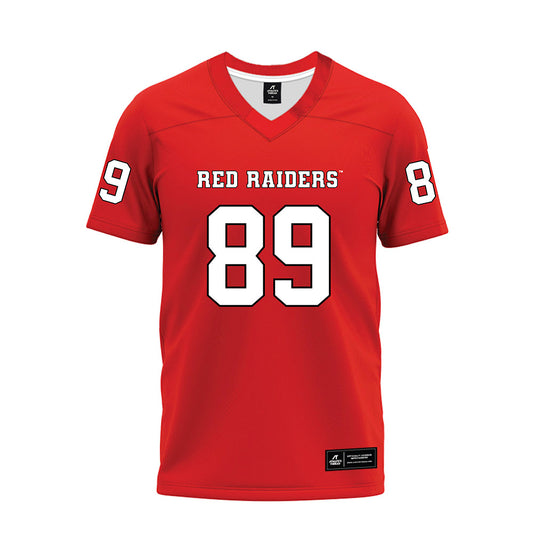 Texas Tech - NCAA Football : Jason Llewellyn - Red Premium Football Jersey-0