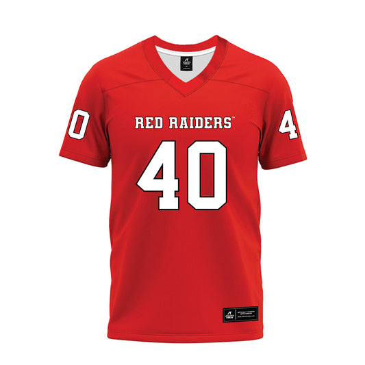 Texas Tech - NCAA Football : Wesley Smith - Red Premium Football Jersey-0