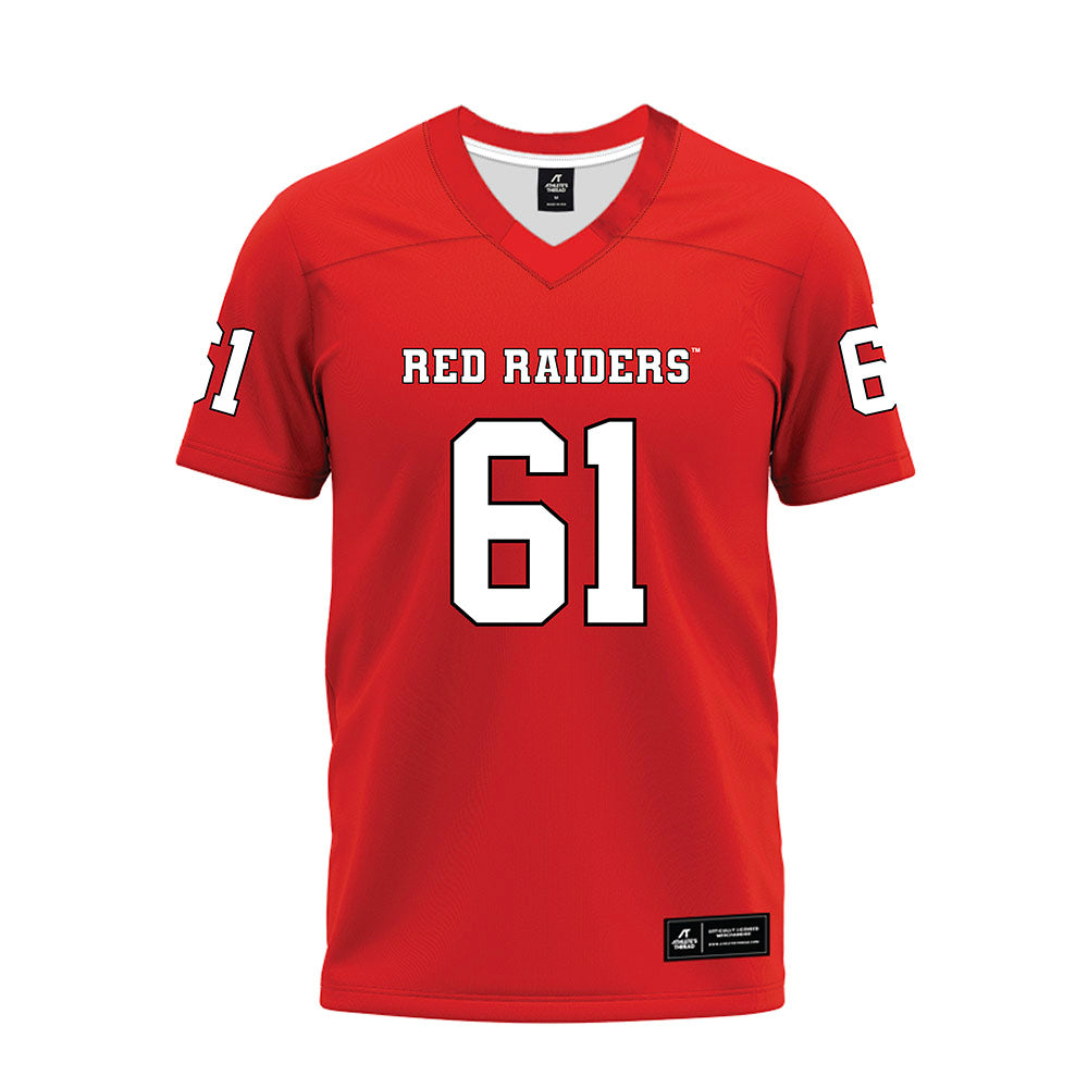 Texas Tech - NCAA Football : Connor Carty - Red Premium Football Jersey-0