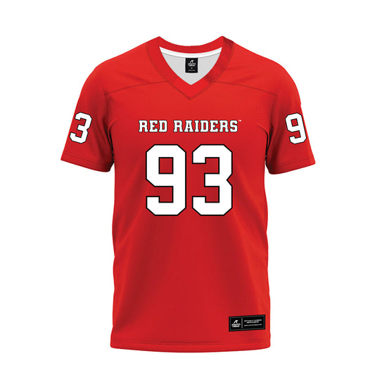 Texas Tech - NCAA Football : Dylan Singleton - Red Premium Football Jersey-0
