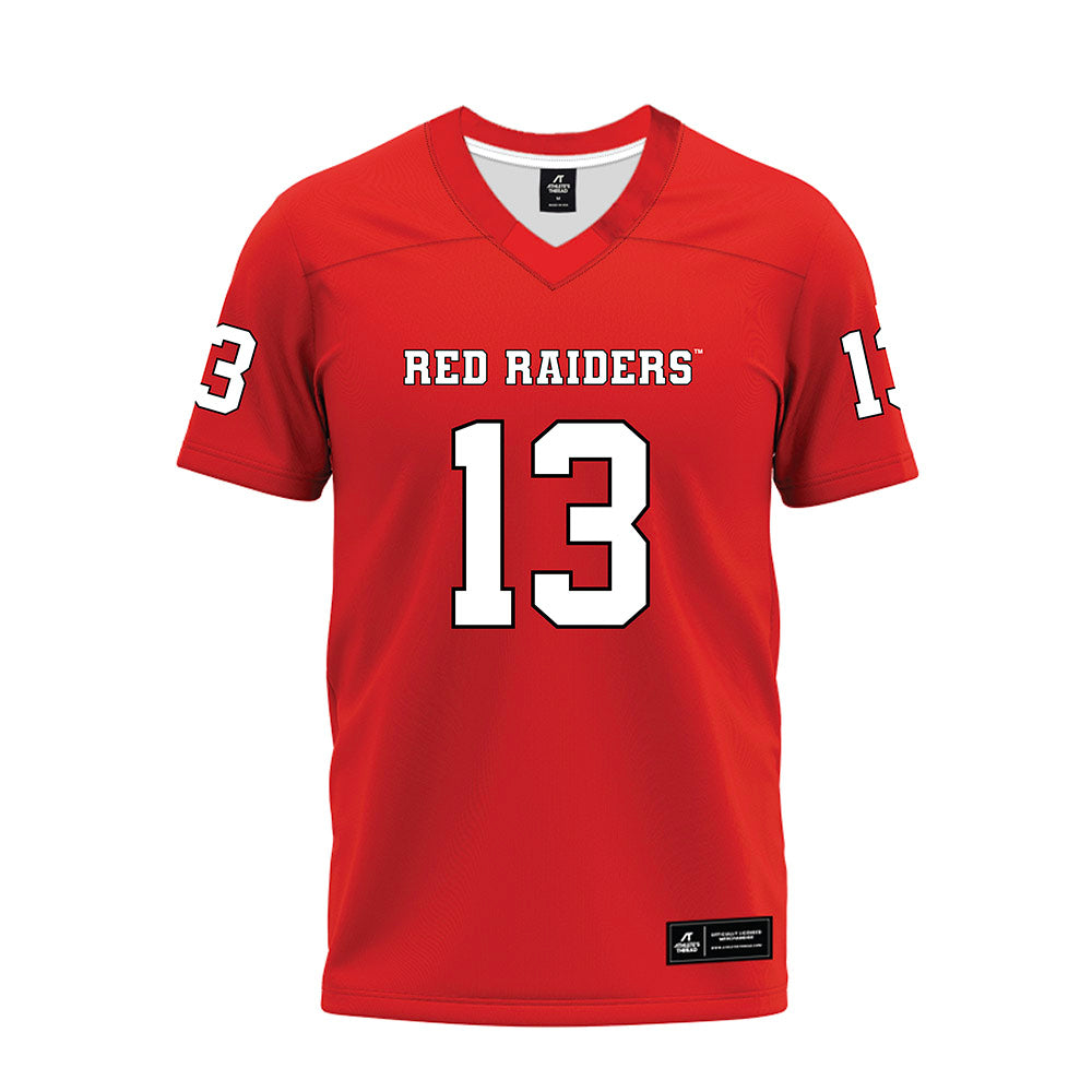 Texas Tech - NCAA Football : Ben Roberts - Red Premium Football Jersey-0