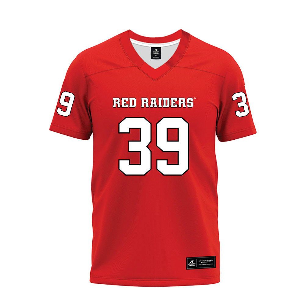 Texas Tech - NCAA Football : Luke Dillingham - Red Premium Football Jersey-0