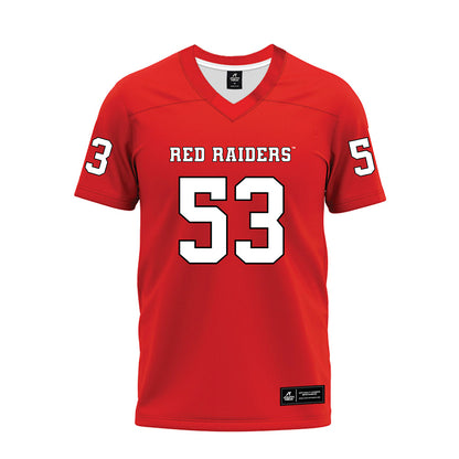 Texas Tech - NCAA Football : Holton Hendrix - Red Premium Football Jersey-0