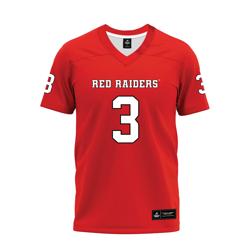 Texas Tech - NCAA Football : Coy Eakin - Red Premium Football Jersey-0