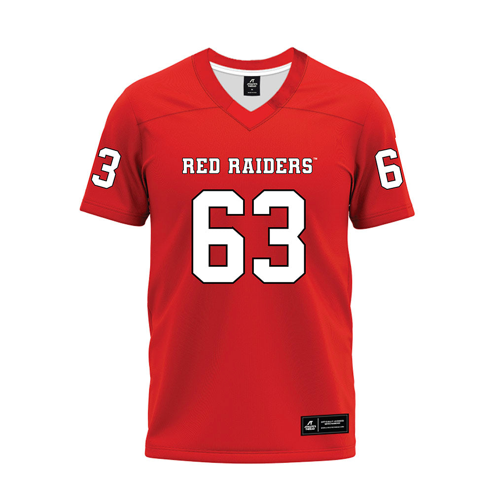 Texas Tech - NCAA Football : Daniel Sill - Red Premium Football Jersey-0