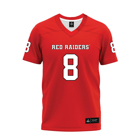Texas Tech - NCAA Football : E'Maurion Banks - Red Premium Football Jersey-0