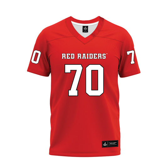 Texas Tech - NCAA Football : Jacob Ponton - Red Premium Football Jersey-0