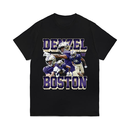 Washington - NCAA Football : Denzel Boston - Collage Comfort Colors T-Shirt-0