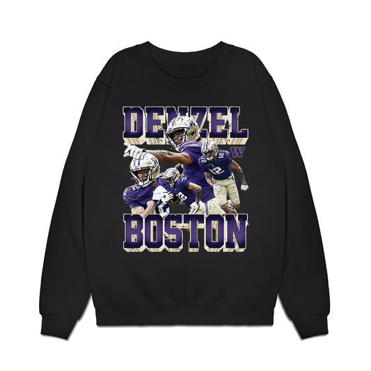 Washington - NCAA Football : Denzel Boston - Collage Premium Crewneck Sweatshirt-0