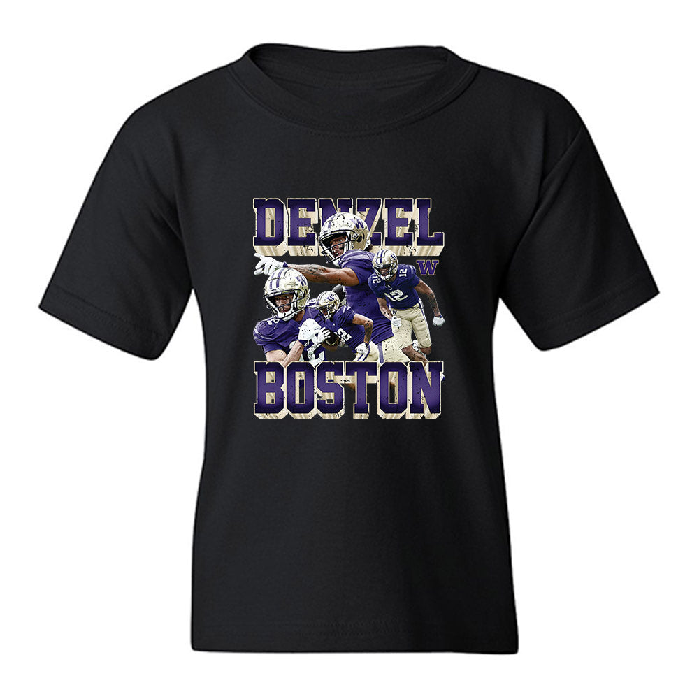 Washington - NCAA Football : Denzel Boston - Collage Youth T-Shirt-0