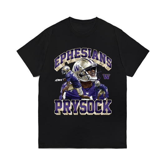 Washington - NCAA Football : Ephesians Prysock - Collage Comfort Colors T-Shirt-0