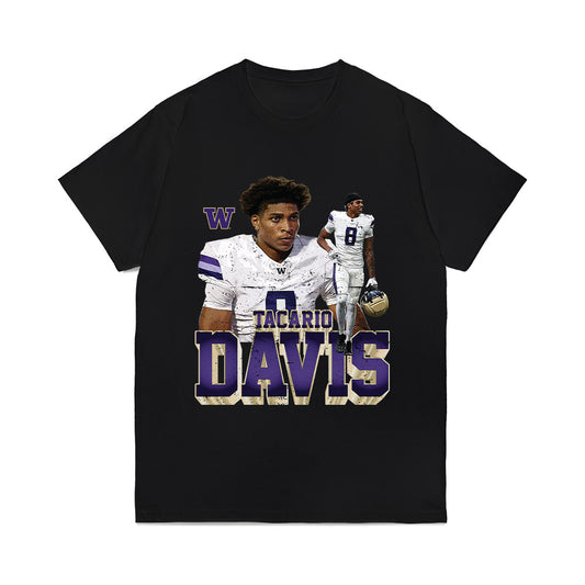 Washington - NCAA Football : Tacario Davis - Collage Comfort Colors T-Shirt-0