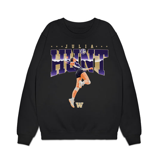 Washington - NCAA Women's Volleyball : Julia Hunt - Premium Crewneck Sweatshirt-0