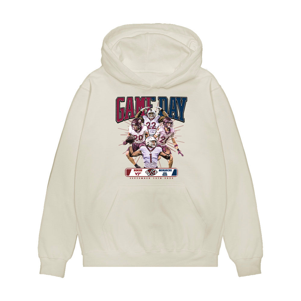 Virginia Tech - NCAA Football : - ODU vs VT Gameday Collage Premium Hooded Sweatshirt-0