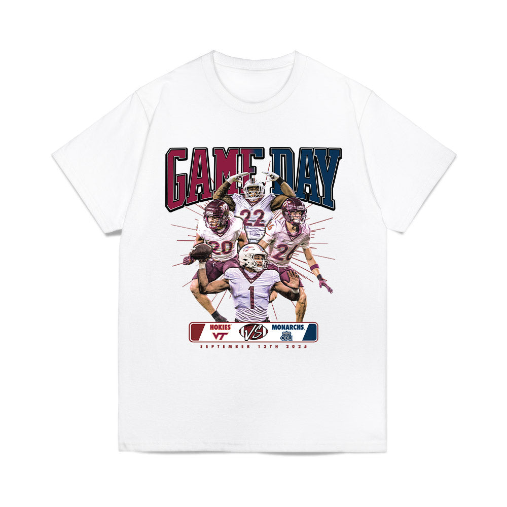 Virginia Tech - NCAA Football : - ODU vs VT Gameday Collage Comfort Colors T-Shirt-0