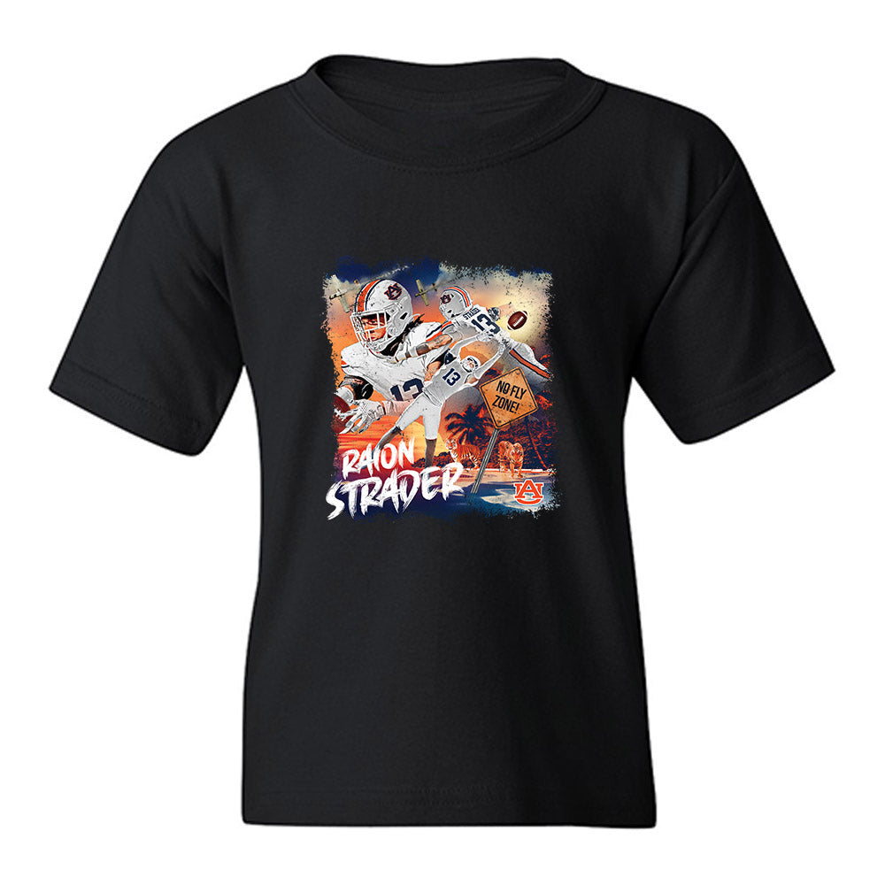 Auburn - NCAA Football : Raion Strader - Collage Youth T-Shirt-0