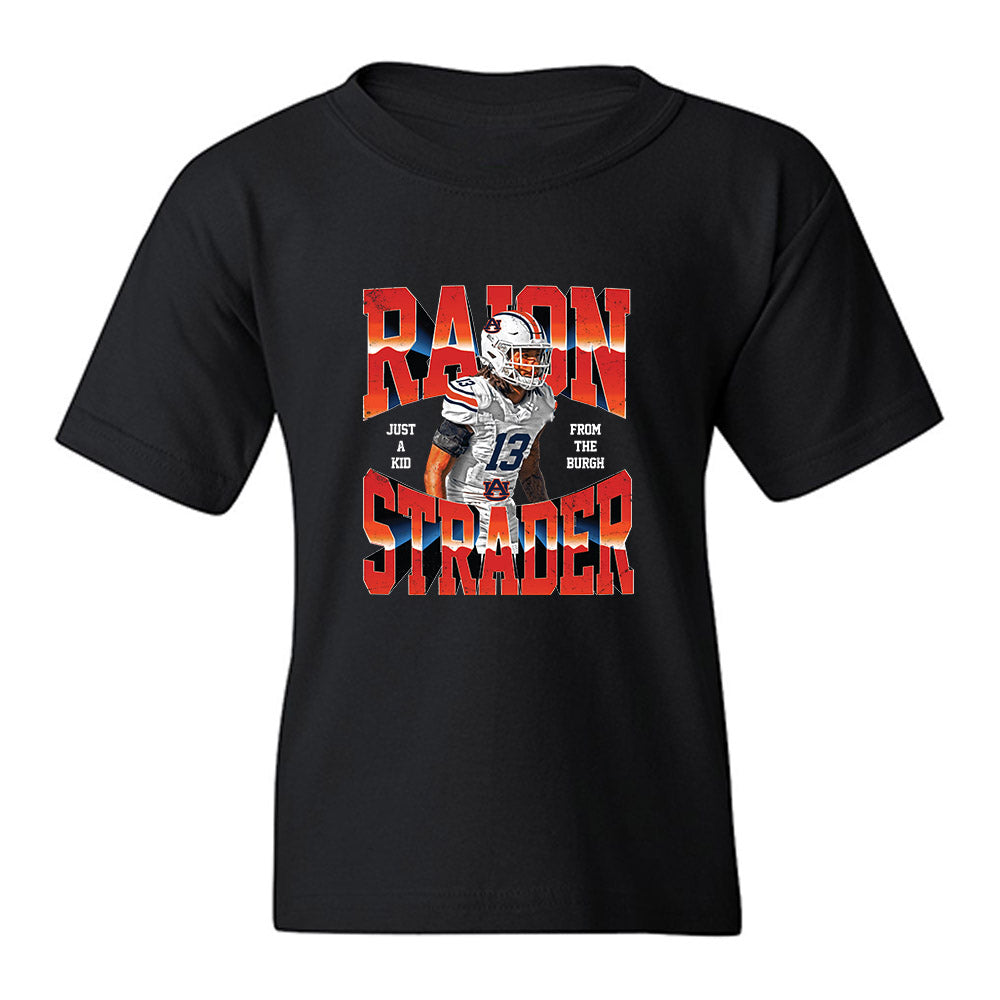 Auburn - NCAA Football : Raion Strader - Collage Youth T-Shirt-0