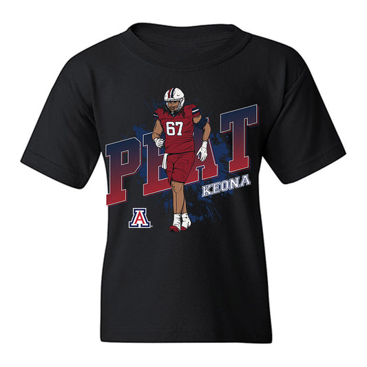 Arizona - NCAA Football : Keona Peat - Caricature Youth T-Shirt-0