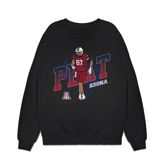 Arizona - NCAA Football : Keona Peat - Caricature Premium Crewneck Sweatshirt-0