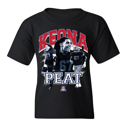 Arizona - NCAA Football : Keona Peat - Collage Youth T-Shirt-0
