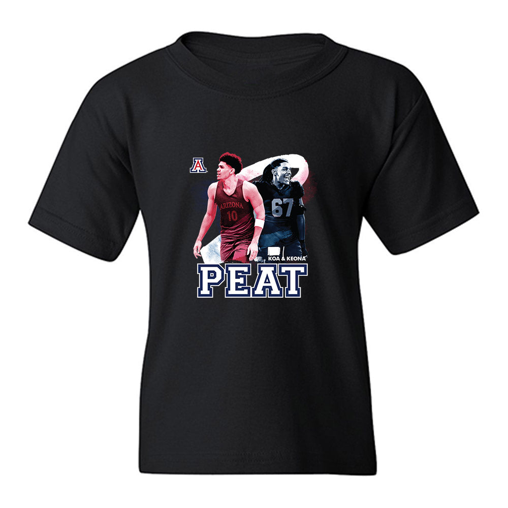 Arizona - NCAA Men's Basketball : Koa Peat - Collage Youth T-Shirt-0