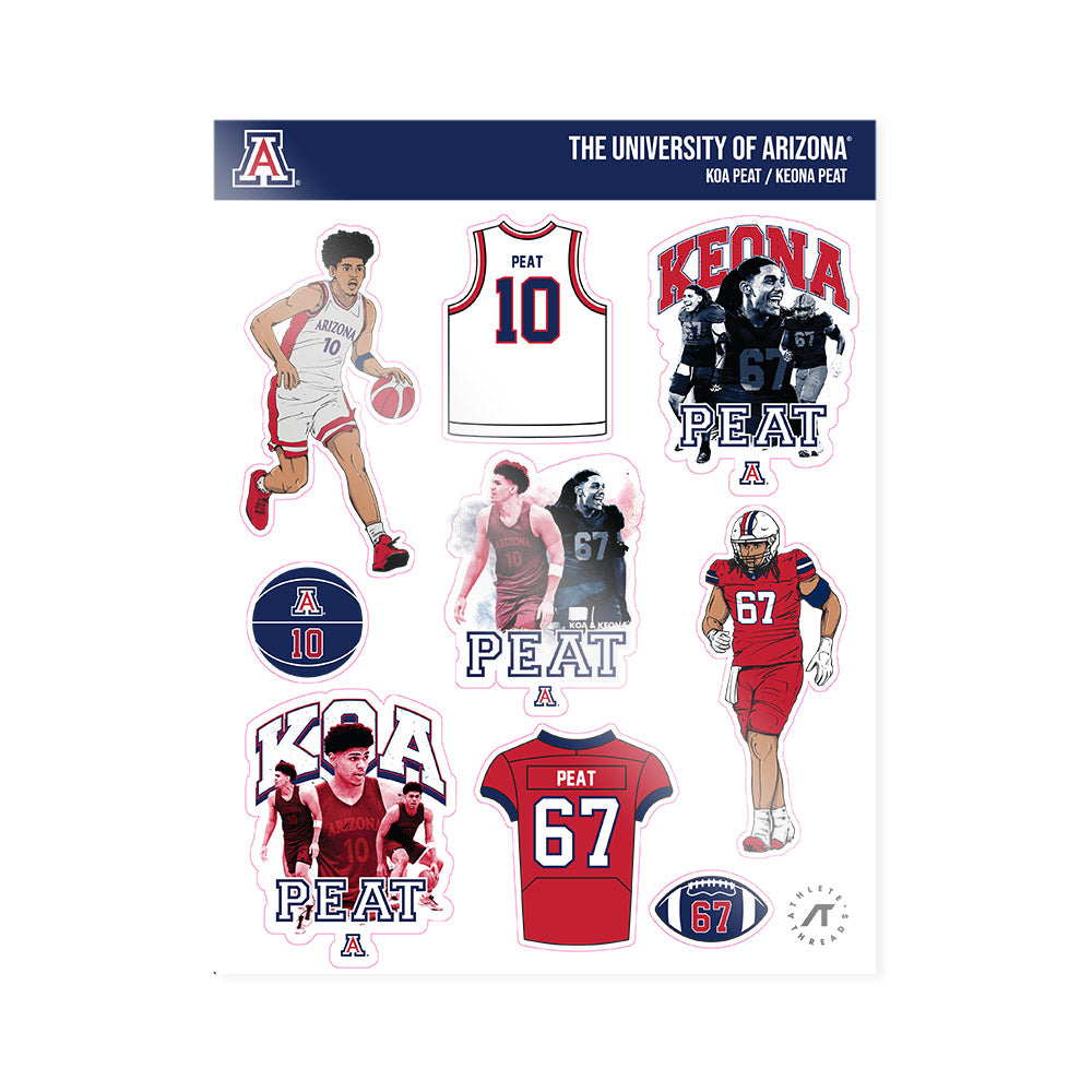 Arizona - NCAA Football : Keona Peat - Sticker Sheet-0