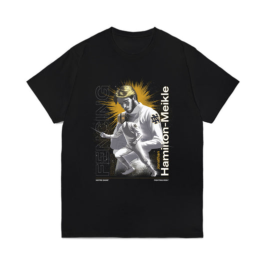 Notre Dame - NCAA Men's Fencing : Jonathan Hamilton-Meikle - Comfort Colors T-Shirt-0