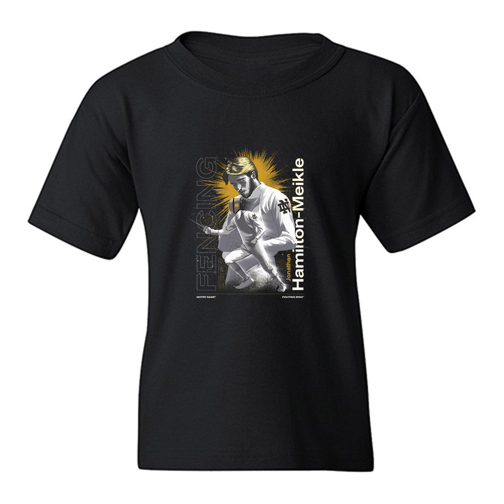 Notre Dame - NCAA Men's Fencing : Jonathan Hamilton-Meikle - Youth T-Shirt-0