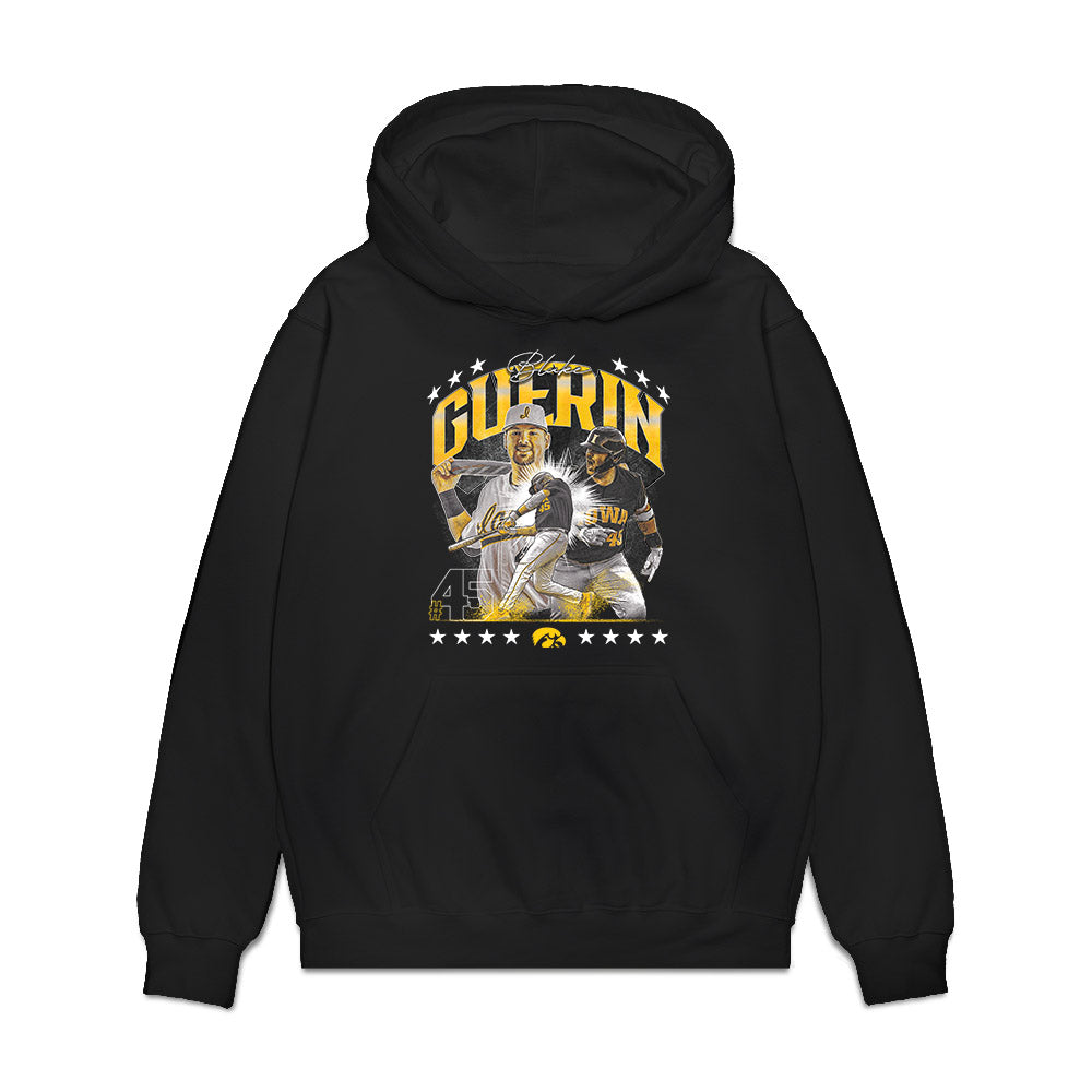 Iowa - NCAA Baseball : Blake Guerin - Premium Hooded Sweatshirt-0