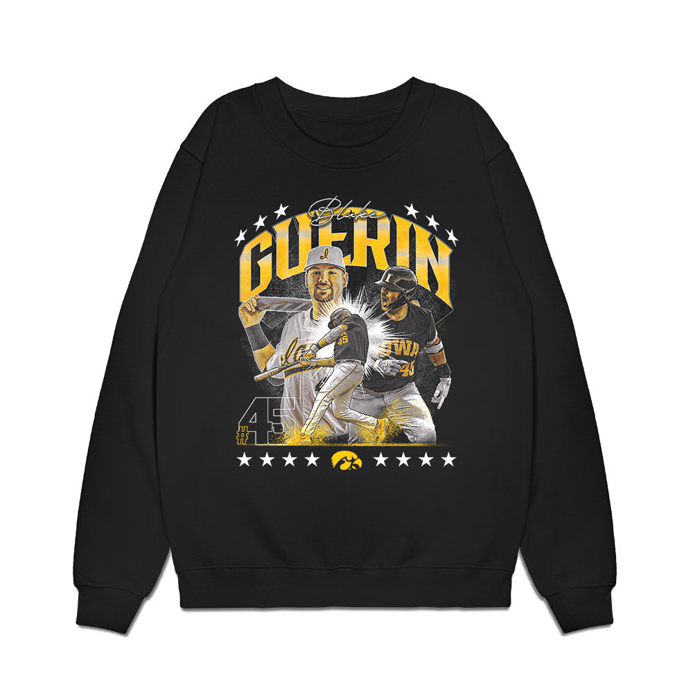 Iowa - NCAA Baseball : Blake Guerin - Premium Crewneck Sweatshirt-0