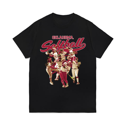 Oklahoma - NCAA Softball : Ella Parker - Team Collage Comfort Colors T-Shirt-0