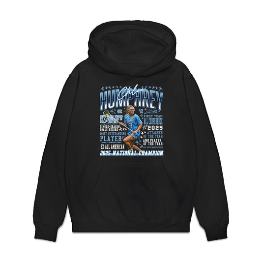 UNC - NCAA Women's Lacrosse : Chloe Humphrey - Accolade Collage Premium Hooded Sweatshirt-0