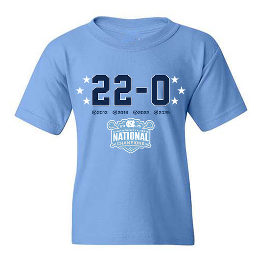 UNC - NCAA Women's Lacrosse : Caroline Godine - NCAA® 22-0 National Champions Youth T-Shirt-0